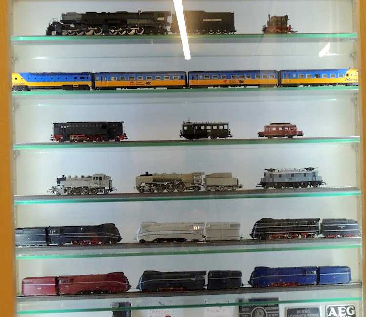 Trains in Display Case